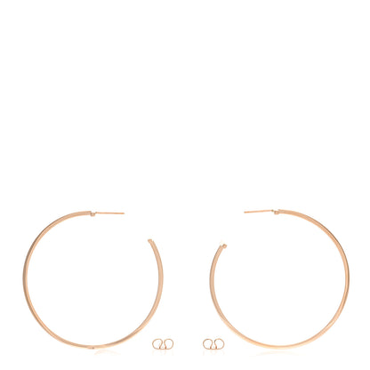 Tiffany 18K Rose Gold Extra Large T Wire Hoop Earrings 3 of 3