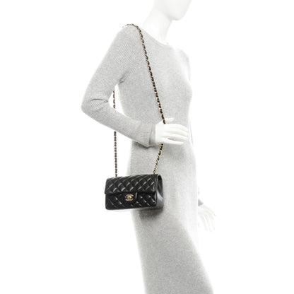 Chanel Lambskin Quilted Mini Rectangular Flap Black 2 of 8