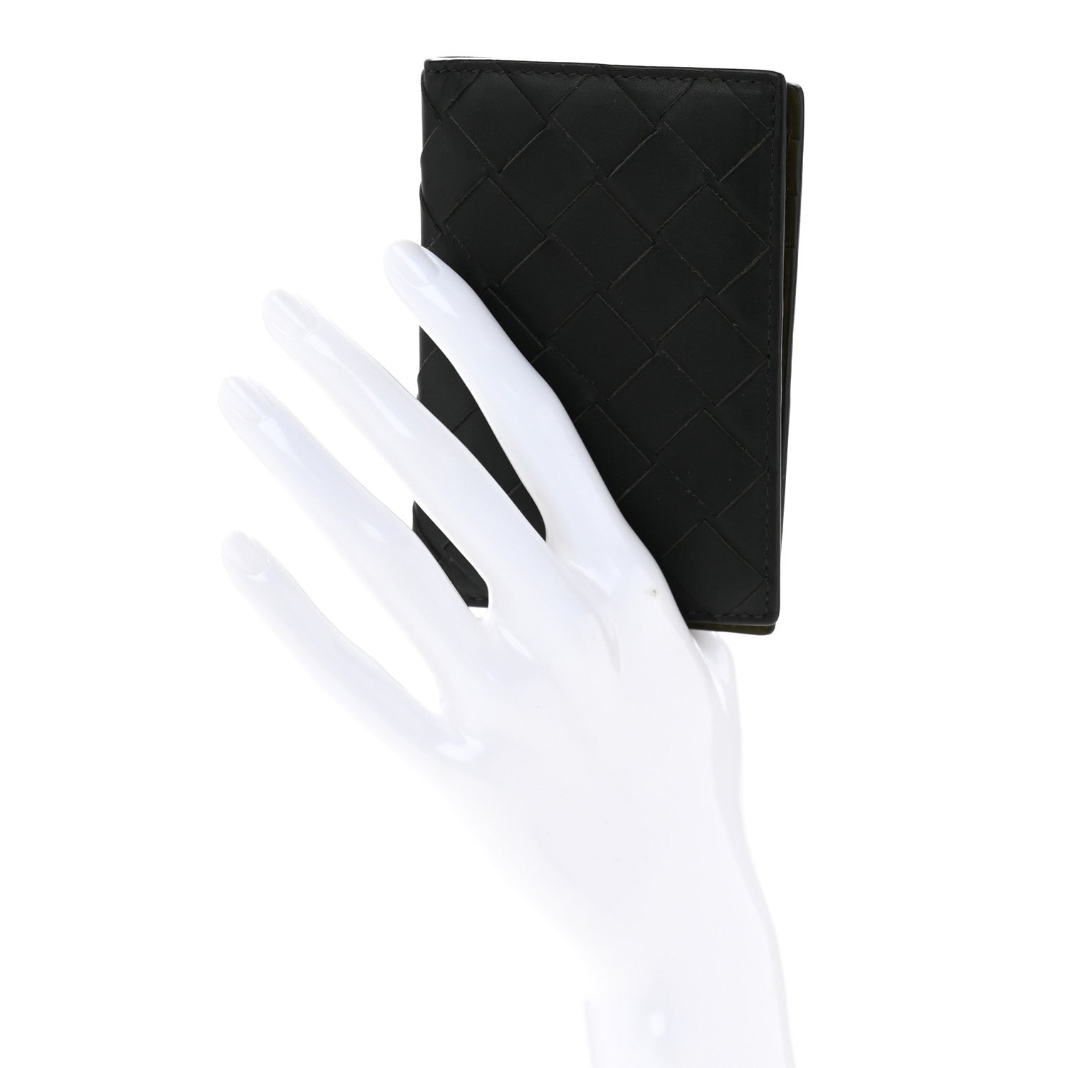 Bottega Veneta Nappa Maxi Intrecciato Bi-Fold Card Holder Kaki Olive Oil 2 of 8