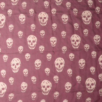 Alexander McQueen Silk Chiffon Skull Scarf Burgundy 1 of 7