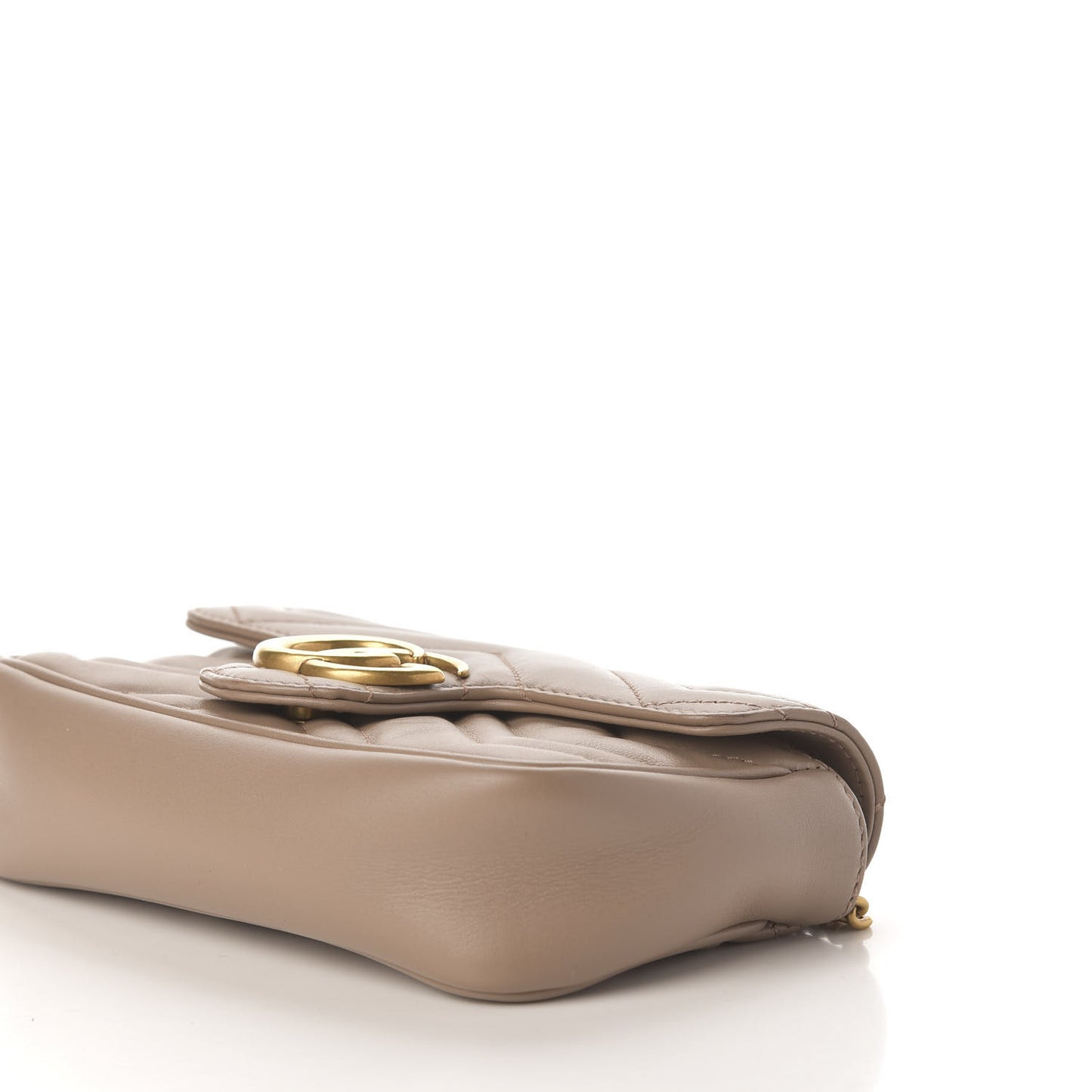 Calfskin Matelasse Super Mini GG Marmont Shoulder Bag Porcelain Rose