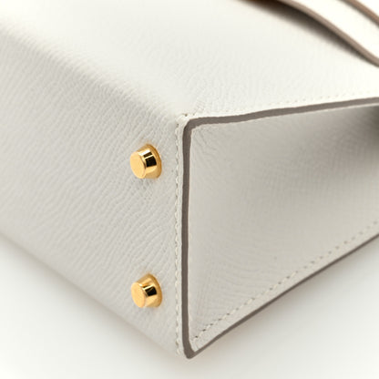 Hermes Epsom Mini Kelly Sellier 20 Gris Pale 9 of 10