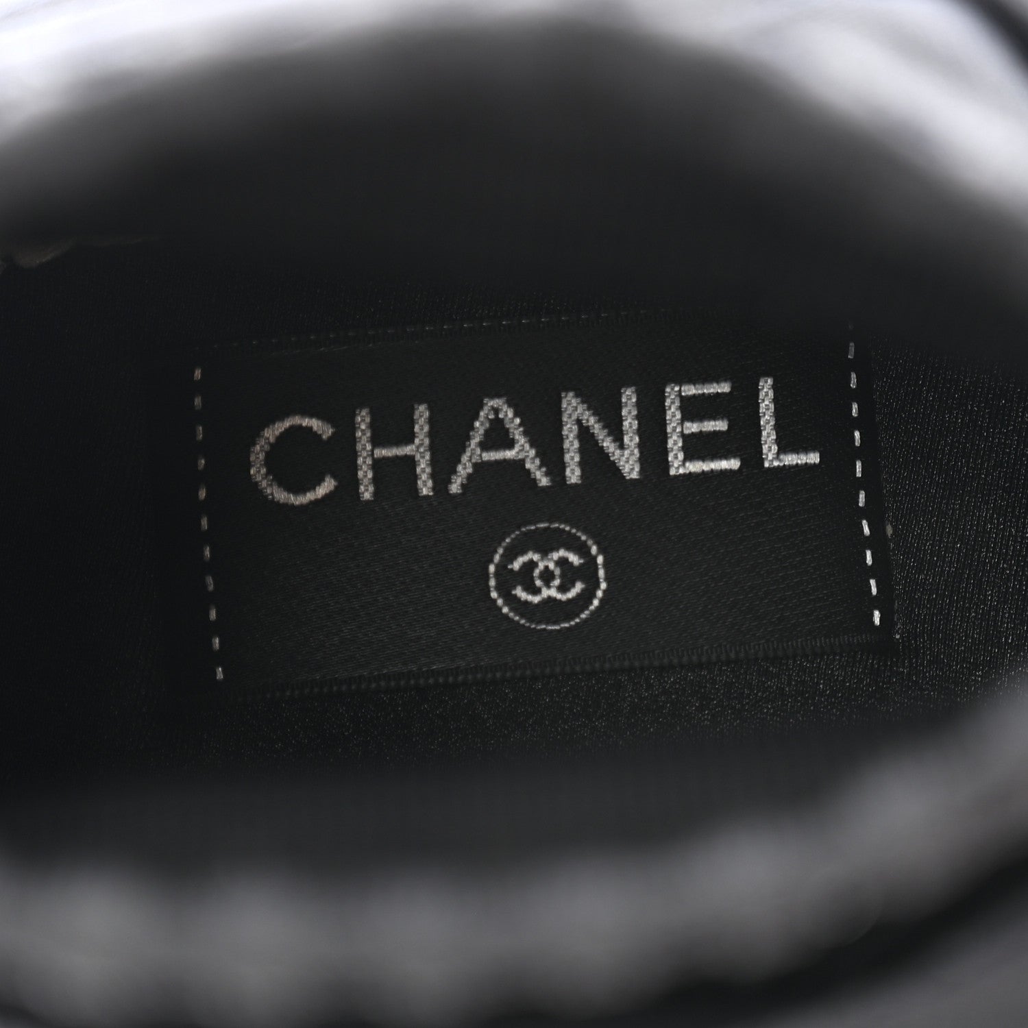 Chanel Stretch Fabric CC Sneakers 37 Black 6 of 8