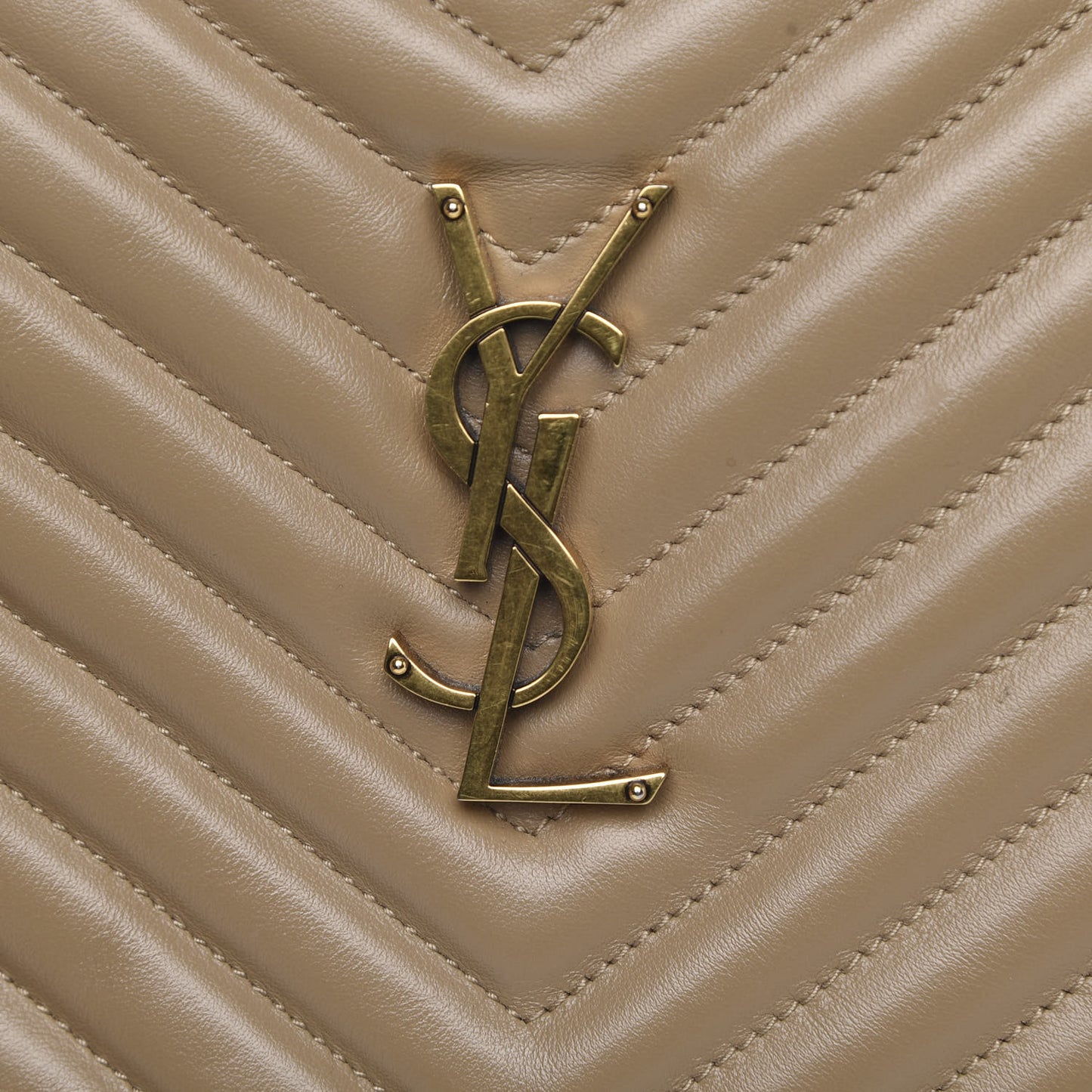 Calfskin Matelasse Monogram Lou Camera Bag Dark Latte