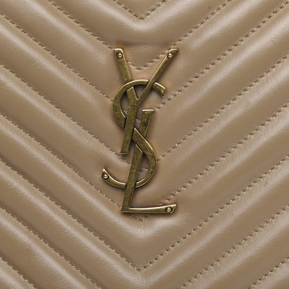 Saint Laurent Calfskin Matelasse Monogram Lou Camera Bag Dark Latte 8 of 10