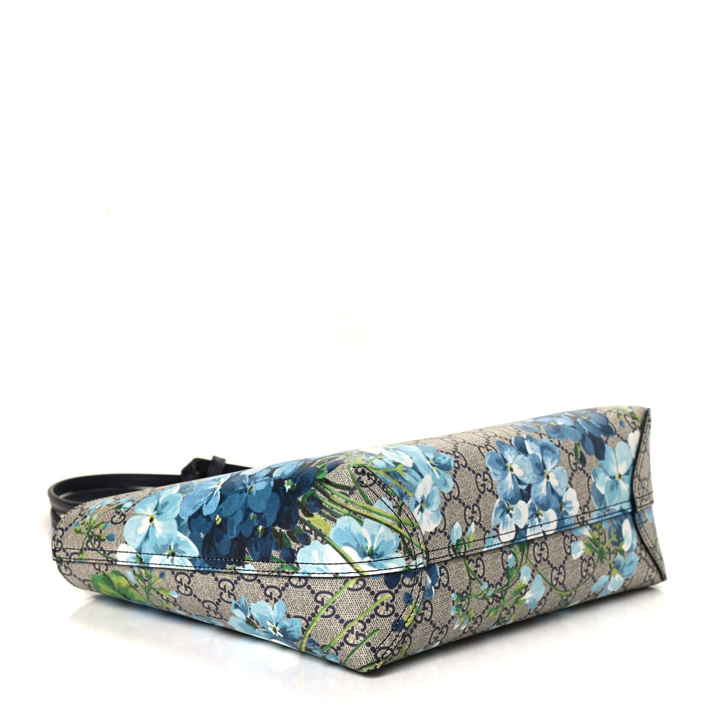 GG Supreme Monogram Blooms Small Reversible Tote Beige Blue Navy