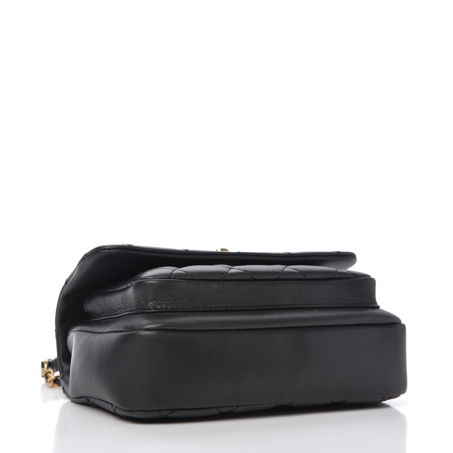 Chanel Calfskin Quilted Top Handle Flap Black 4 of 10