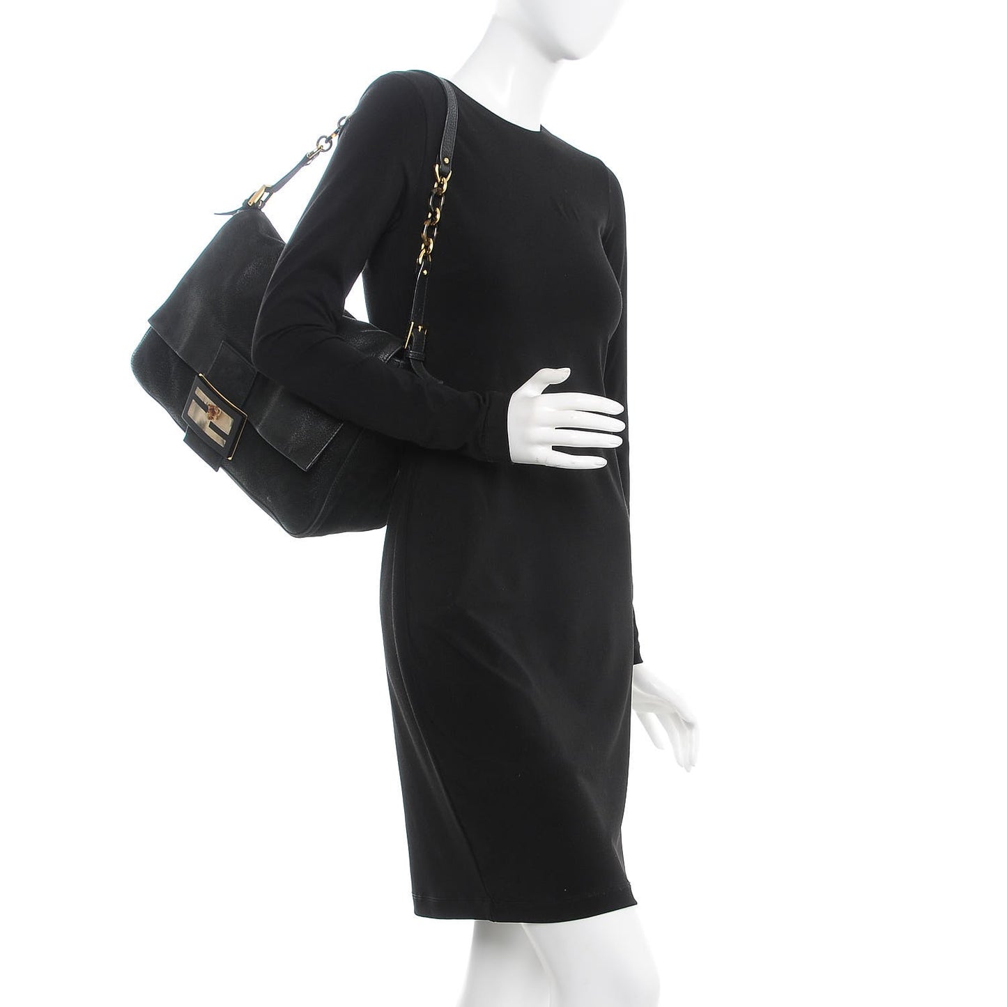 Vitello Savana Big Mama Baguette Black Tartaruga Natural