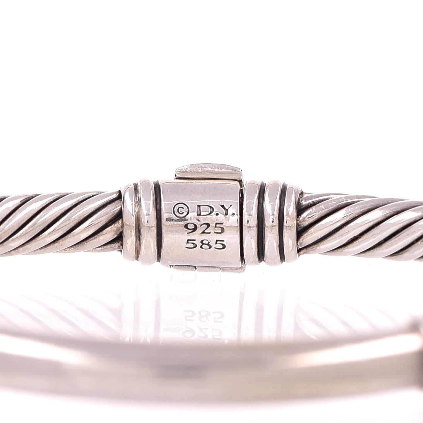 Sterling Silver 14K Yellow Gold Metro Cable Bracelet