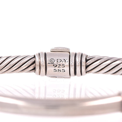 David Yurman Sterling Silver 14K Yellow Gold Metro Cable Bracelet 3 of 5