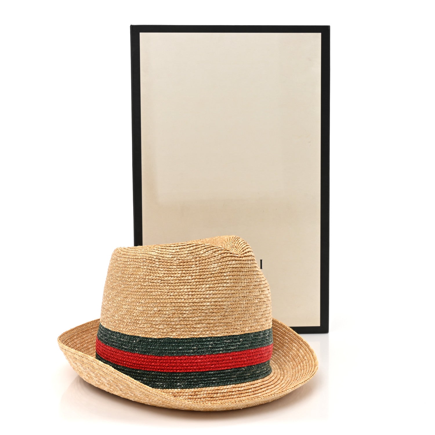 Gucci Abaca Straw Web Fedora Hat XL 10 of 10