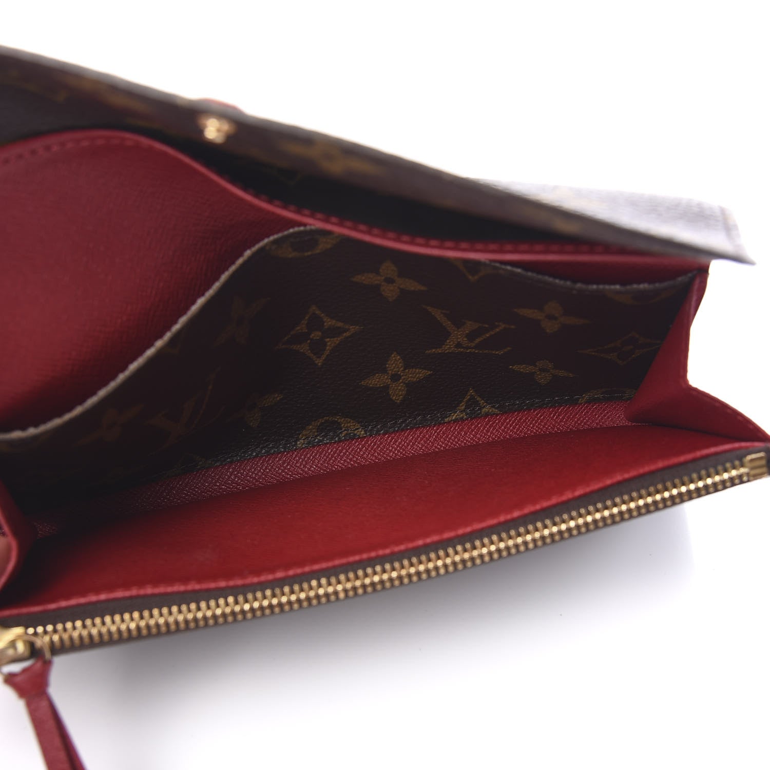 Louis Vuitton Monogram Emilie Wallet Red 4 of 5