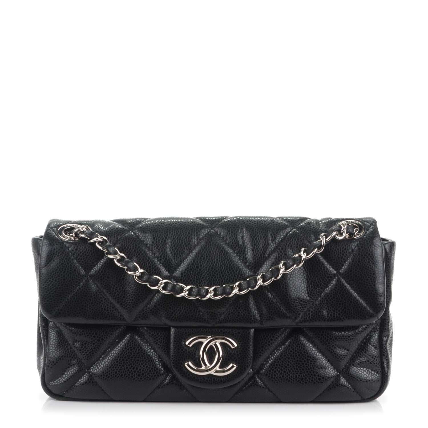 Chanel Glazed Caviar Quilted Small Nature Flap Bag Black 1 of 7