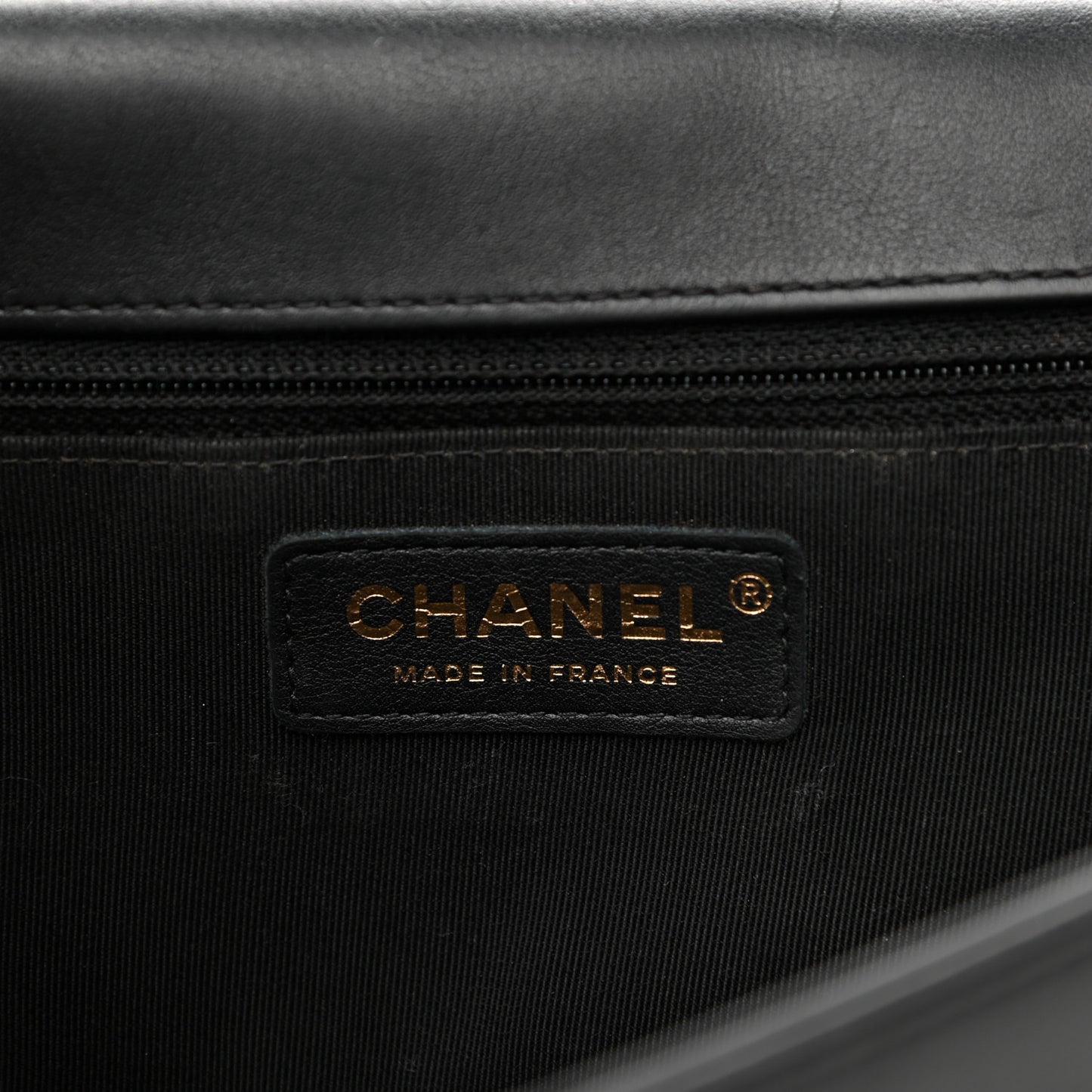 Lambskin Chevron Quilted Medium Boy Flap Black