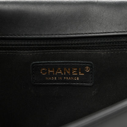 Chanel Lambskin Chevron Quilted Medium Boy Flap Black 6 of 11