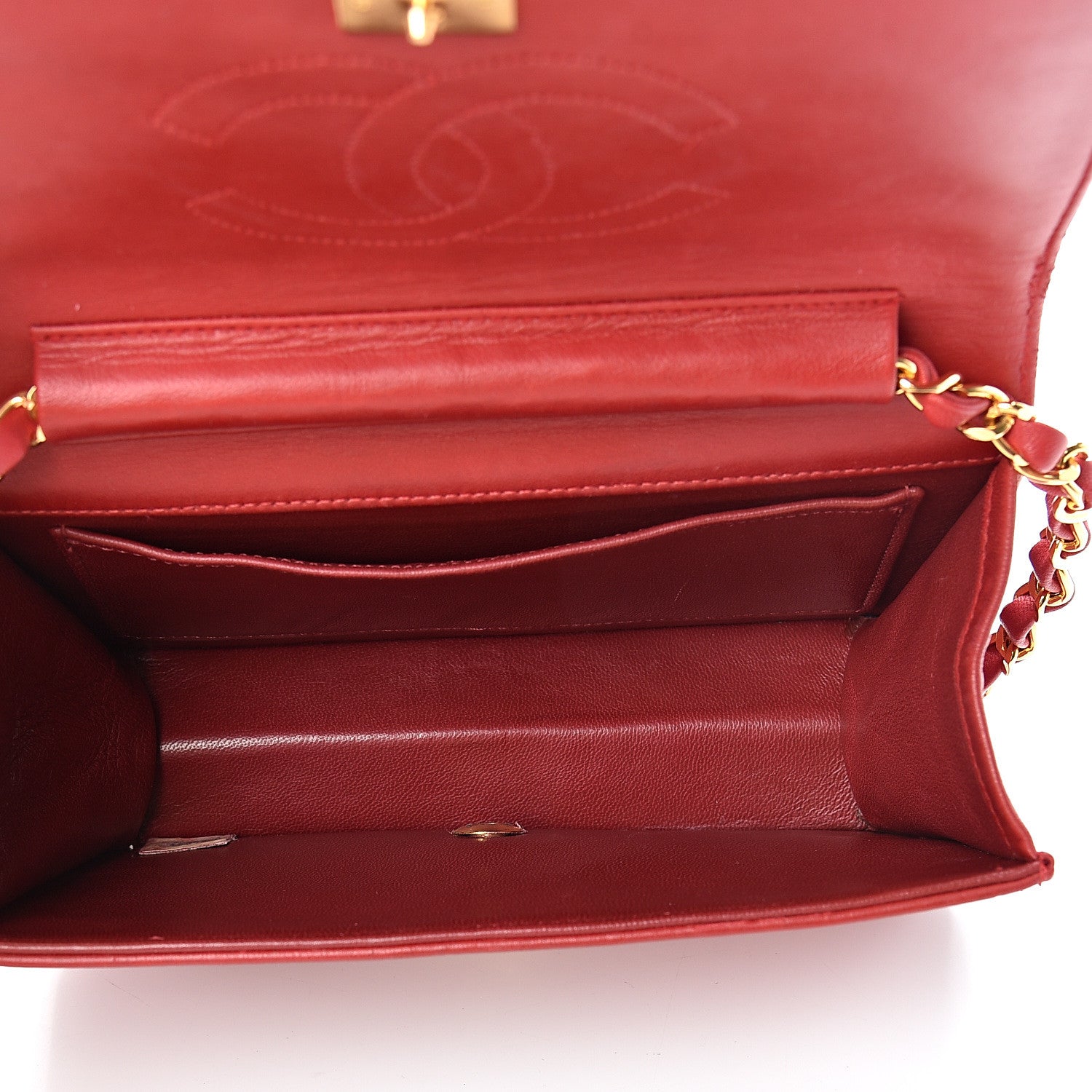 Chanel Lambskin Quilted Mini Flap Red 4 of 16