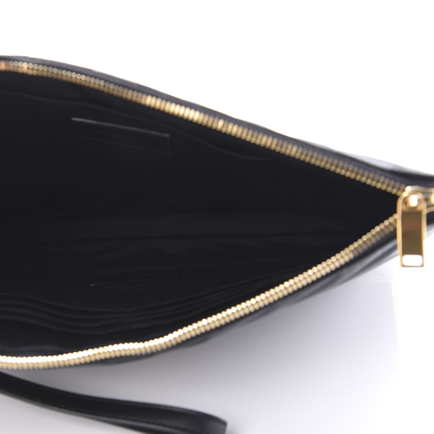 Saint Laurent Calfskin Matelasse Monogram Cassandre Tablet Pouch Black 9 of 18