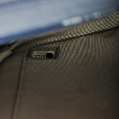 Chanel Patent Embossed CC Wallet On Chain WOC Blue 8 of 8