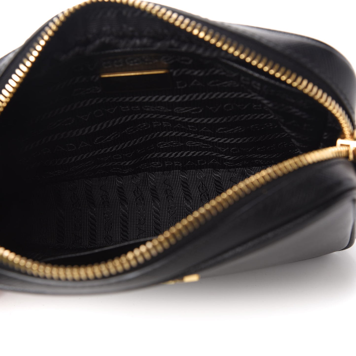 Saffiano Lux Small Camera Crossbody Bag Black