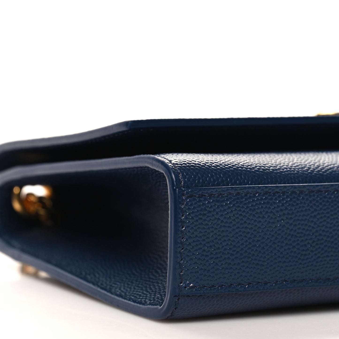 Grain De Poudre Small Classic Monogram Kate Satchel Denim Blue
