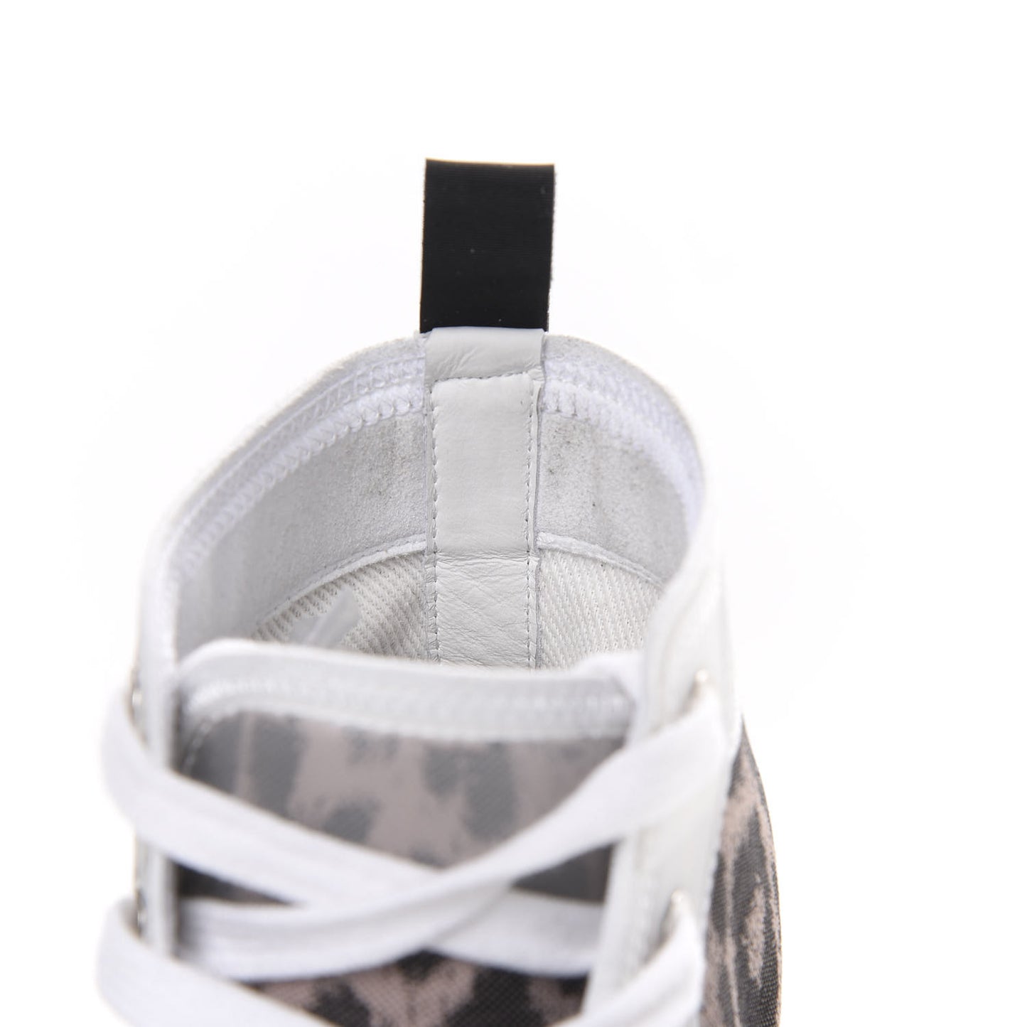 Canvas Leopard Print Womens B23 High Top Sneakers 36 White