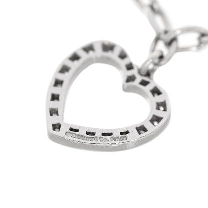 Tiffany Platinum Diamond Heart Charm Bracelet 3 of 3