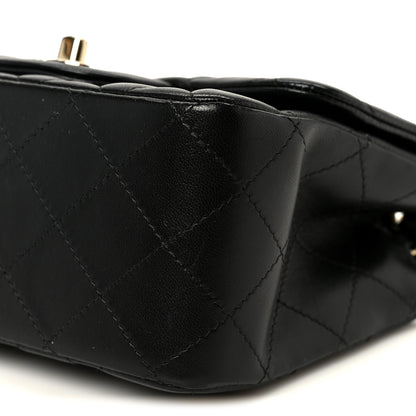 Chanel Lambskin Quilted Mini Square Flap Black 10 of 11