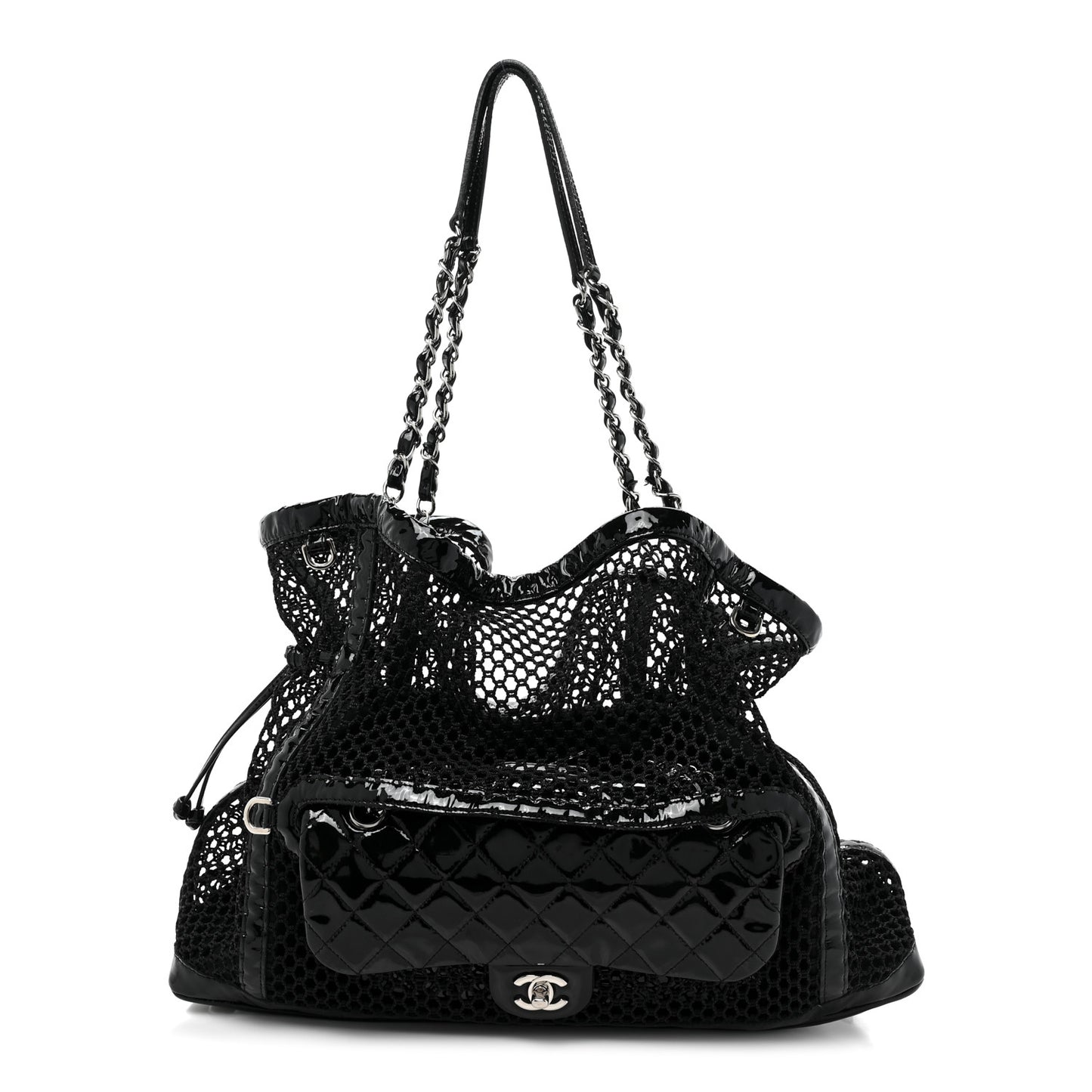 Patent Net Large La Madrague Tote Black