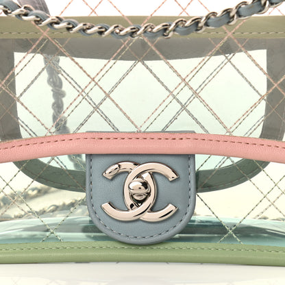 Chanel Lambskin PVC Quilted Mini Coco Splash Flap Blue Green 8 of 11
