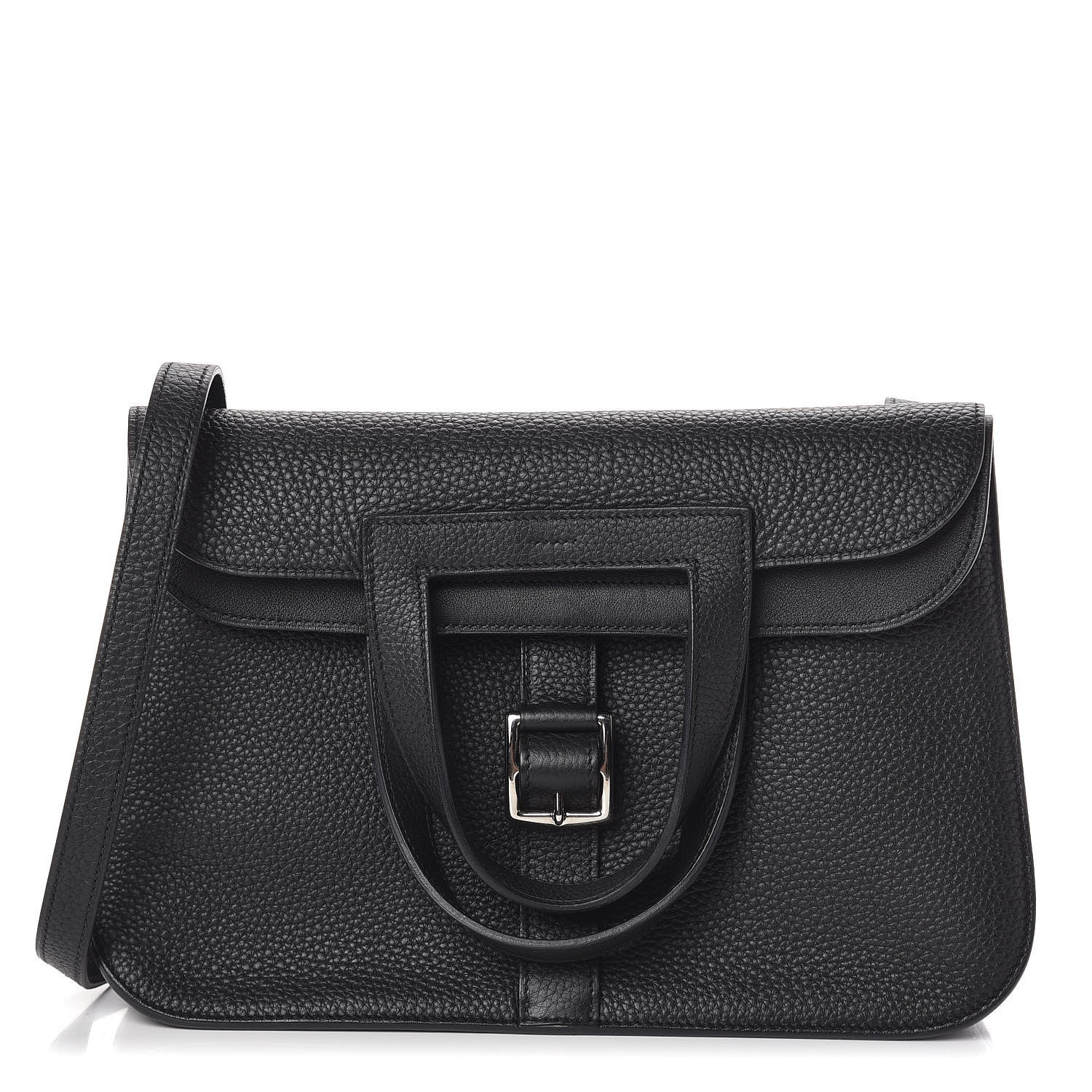 Hermes Taurillon Clemence Halzan 31 GM Black 1 of 9
