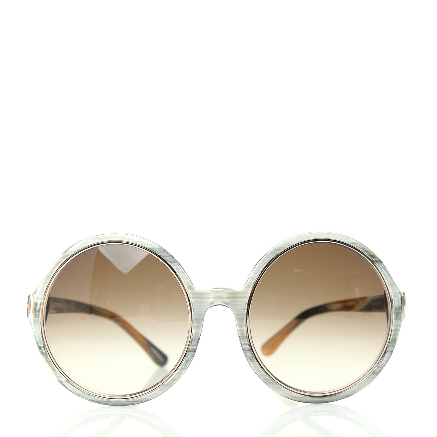Tom Ford Acetate Carrie Sunglasses TF268 Grey Horn 2 of 8