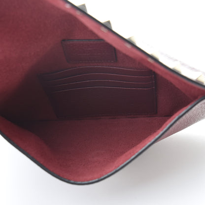 Valentino Garavani Pebbled Calfskin Medium Rockstud Envelope Flat Wristlet Pouch Rubin 5 of 9