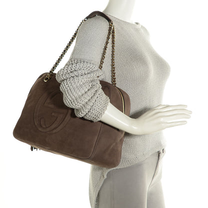 Gucci Vitello Range Medium Soho Bowler Grey Field 2 of 9