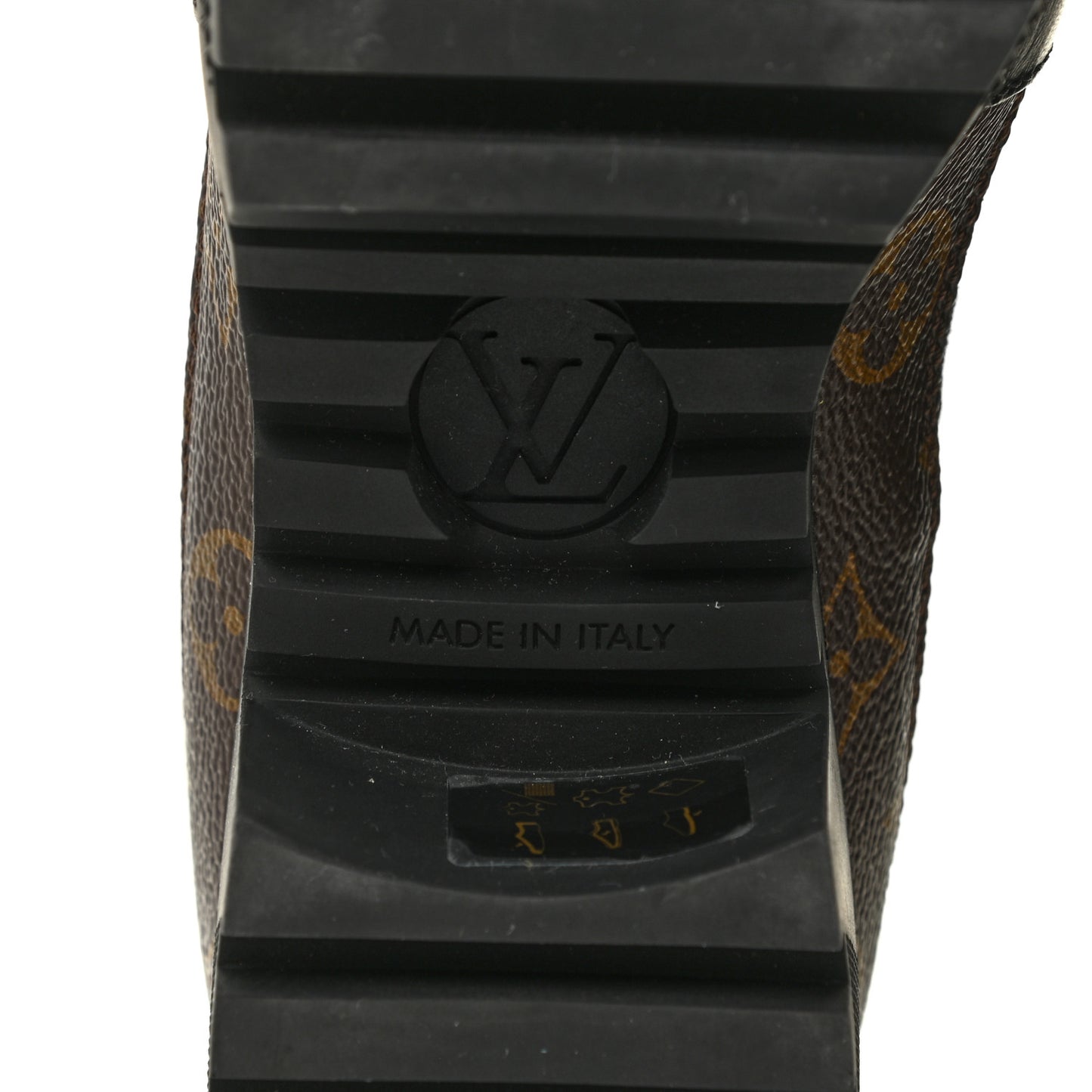 Suede Calfskin Monogram Laureate Platform Desert Boots 38 Black