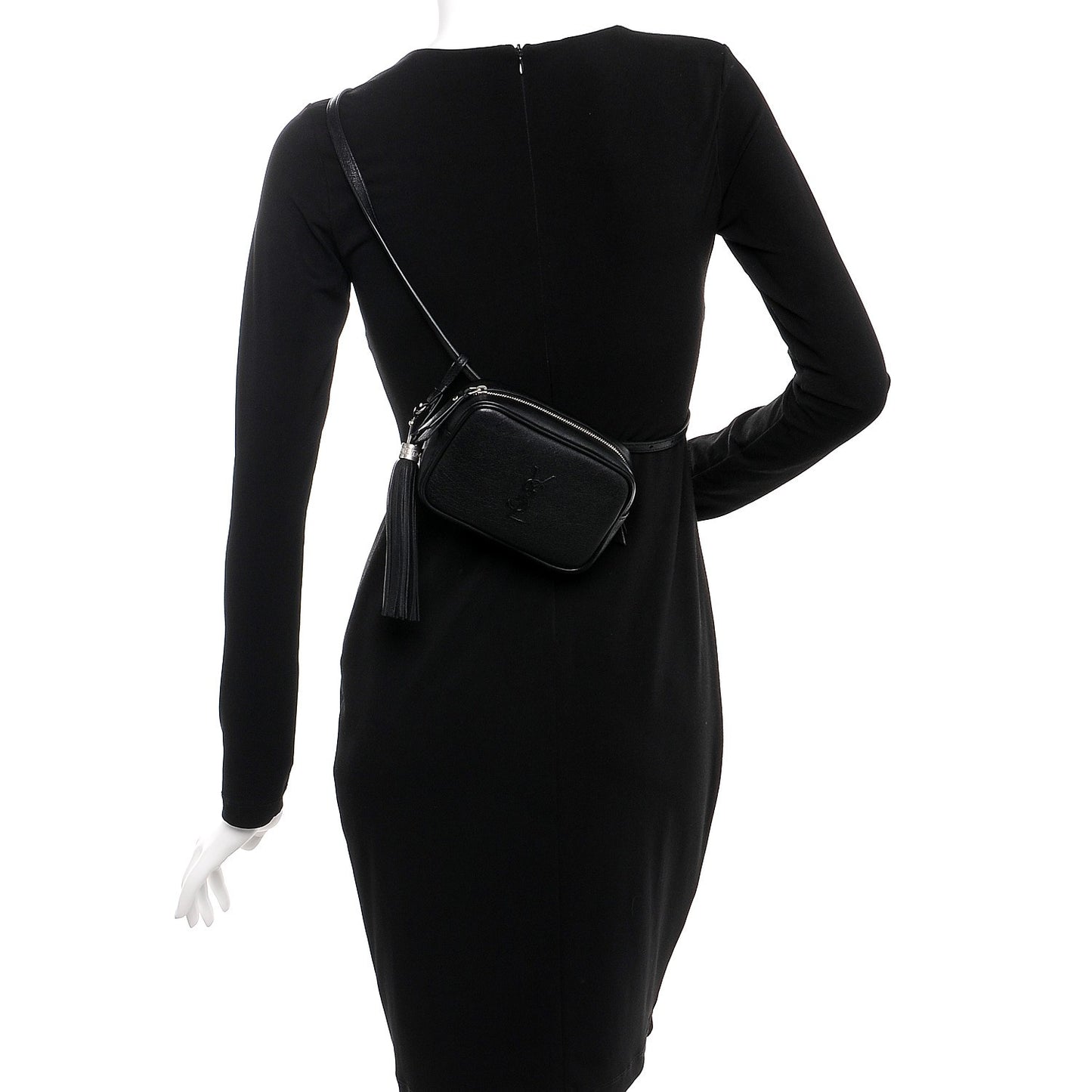 Lambskin Monogram Lou Belt Bag Black