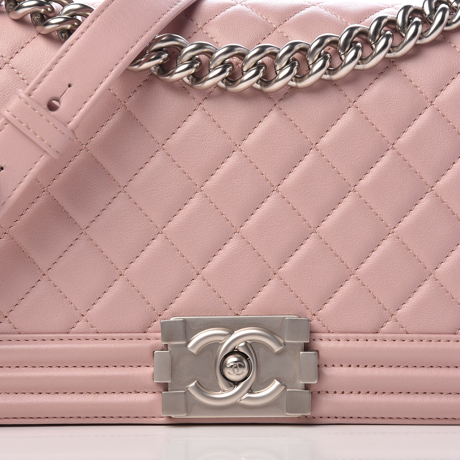 Chanel Calfskin Quilted Medium Boy Flap Light Pink 8 of 19