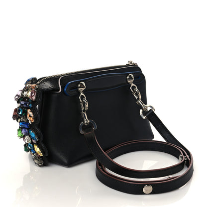 Fendi Vitello Dolce Crystal Croc Tail Mini By The Way Boston Bag Black Multicolor 3 of 10