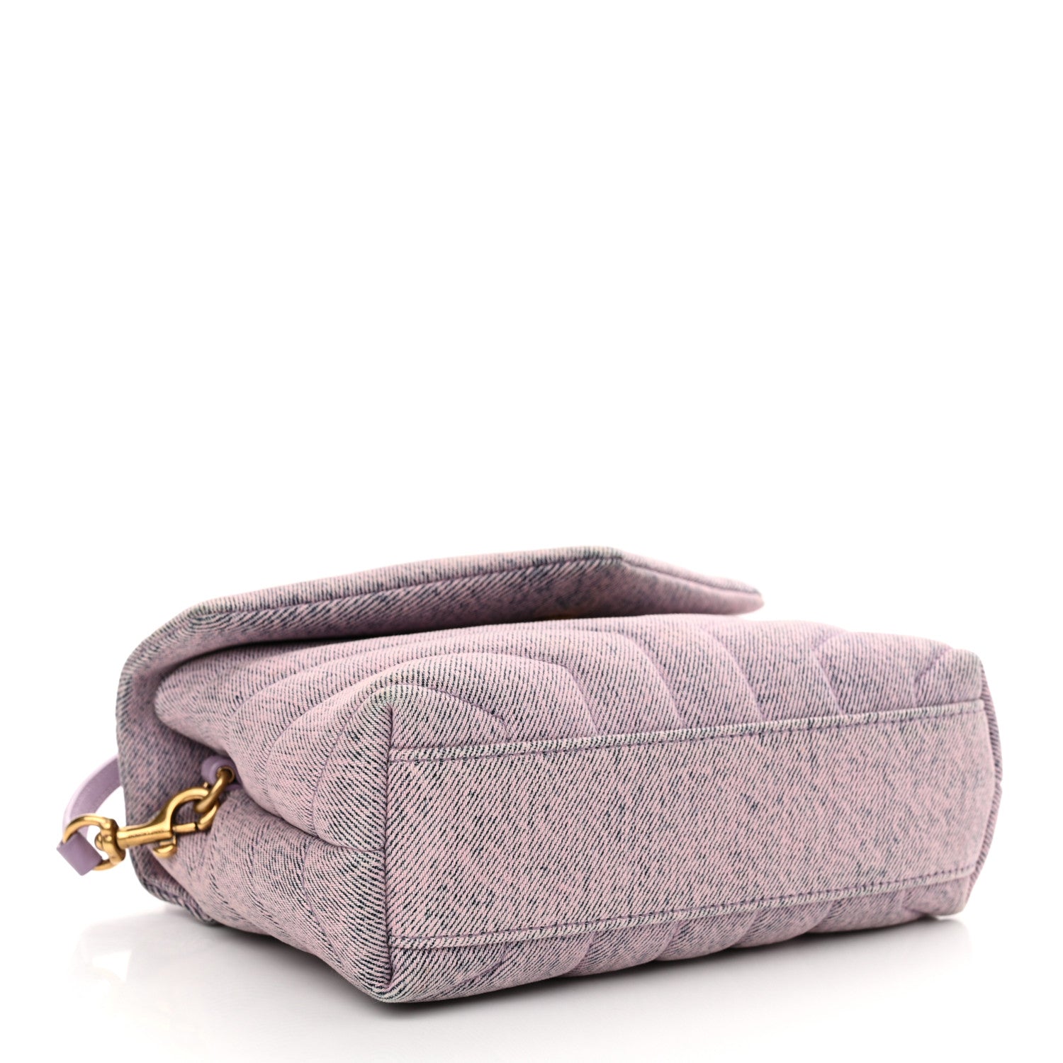 Saint Laurent Denim Y Quilted Monogram Toy Loulou Crossbody Bag Bleached Lilac 4 of 13
