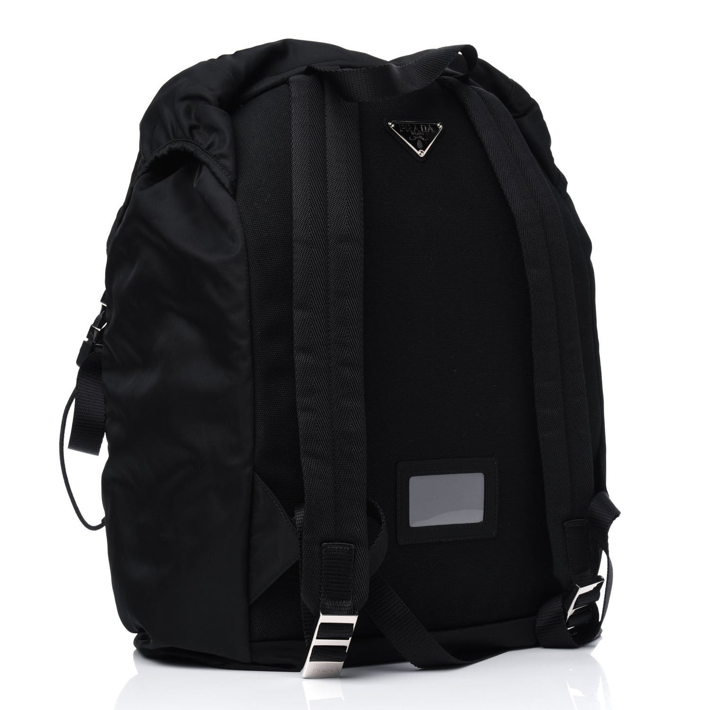 Tessuto Nylon Montagna Double Buckle Backpack Black