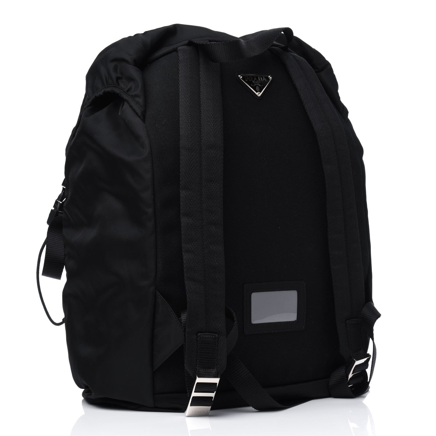 Prada Tessuto Nylon Montagna Double Buckle Backpack Black 2 of 13