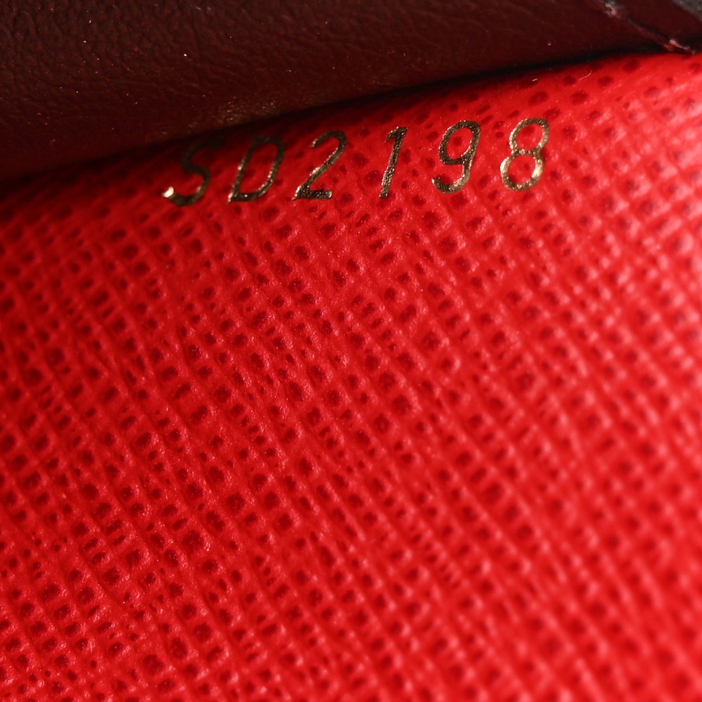 Damier Ebene Emilie Wallet Red