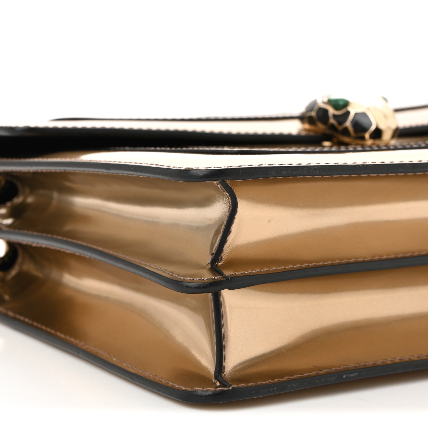 Bulgari Metallic Calfskin Serpenti Forever Shoulder Bag Bronze 9 of 11
