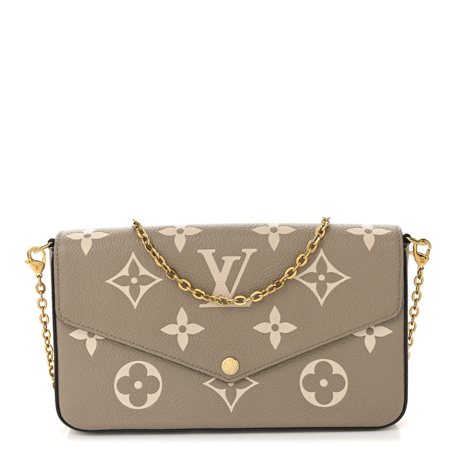 Louis Vuitton Empreinte Monogram Giant Felicie Pochette Tourterelle Creme 1 of 10