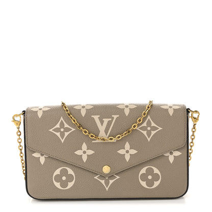 Louis Vuitton Empreinte Monogram Giant Felicie Pochette Tourterelle Creme 1 of 10