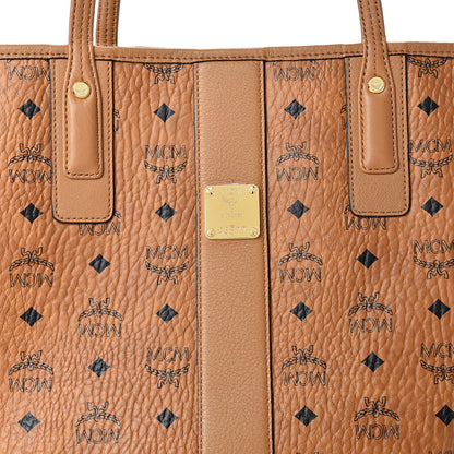 MCM Visetos Medium Liz Reversible Shopper Tote Cognac 9 of 15