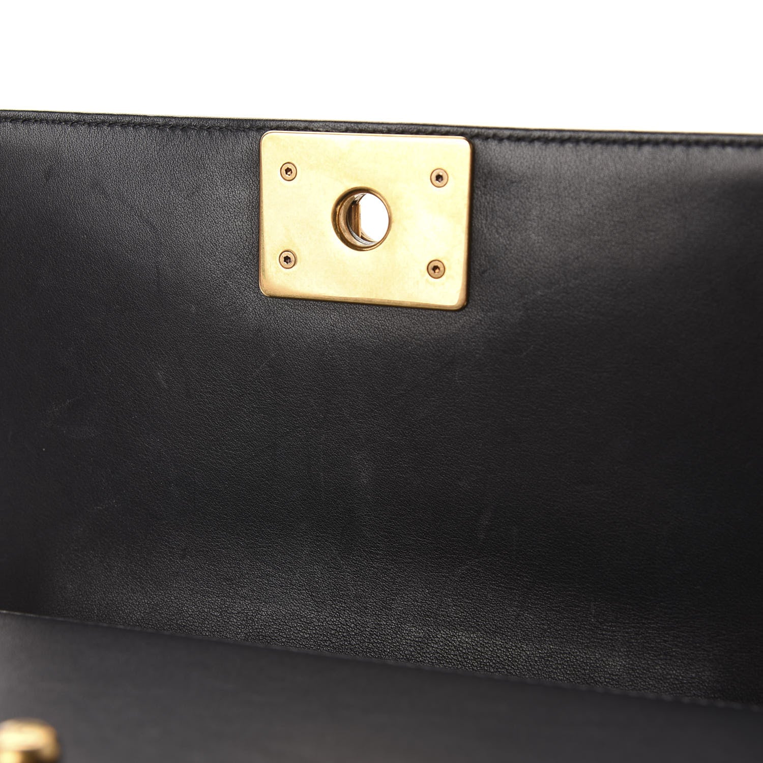 Chanel Calfskin Velvet Small Boy Flap Black Red 9 of 12