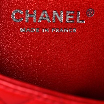 Chanel Lambskin Quilted Mini Square Flap Red 6 of 14