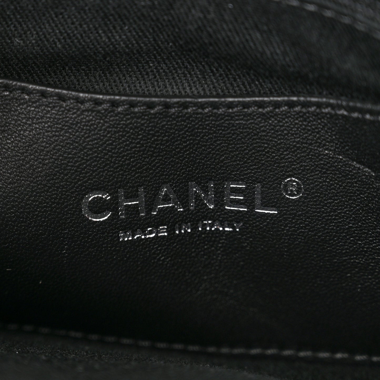 Glazed Calfskin Quilted Large Just Mademoiselle Bowling Bag Black