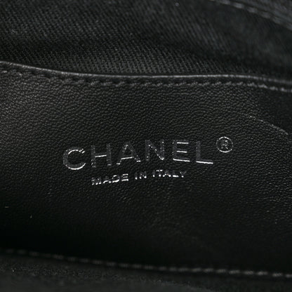Chanel Glazed Calfskin Quilted Large Just Mademoiselle Bowling Bag Black 6 of 10