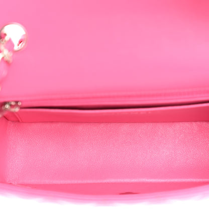 Chanel Lambskin Quilted Mini Rectangular Flap Pink 5 of 17